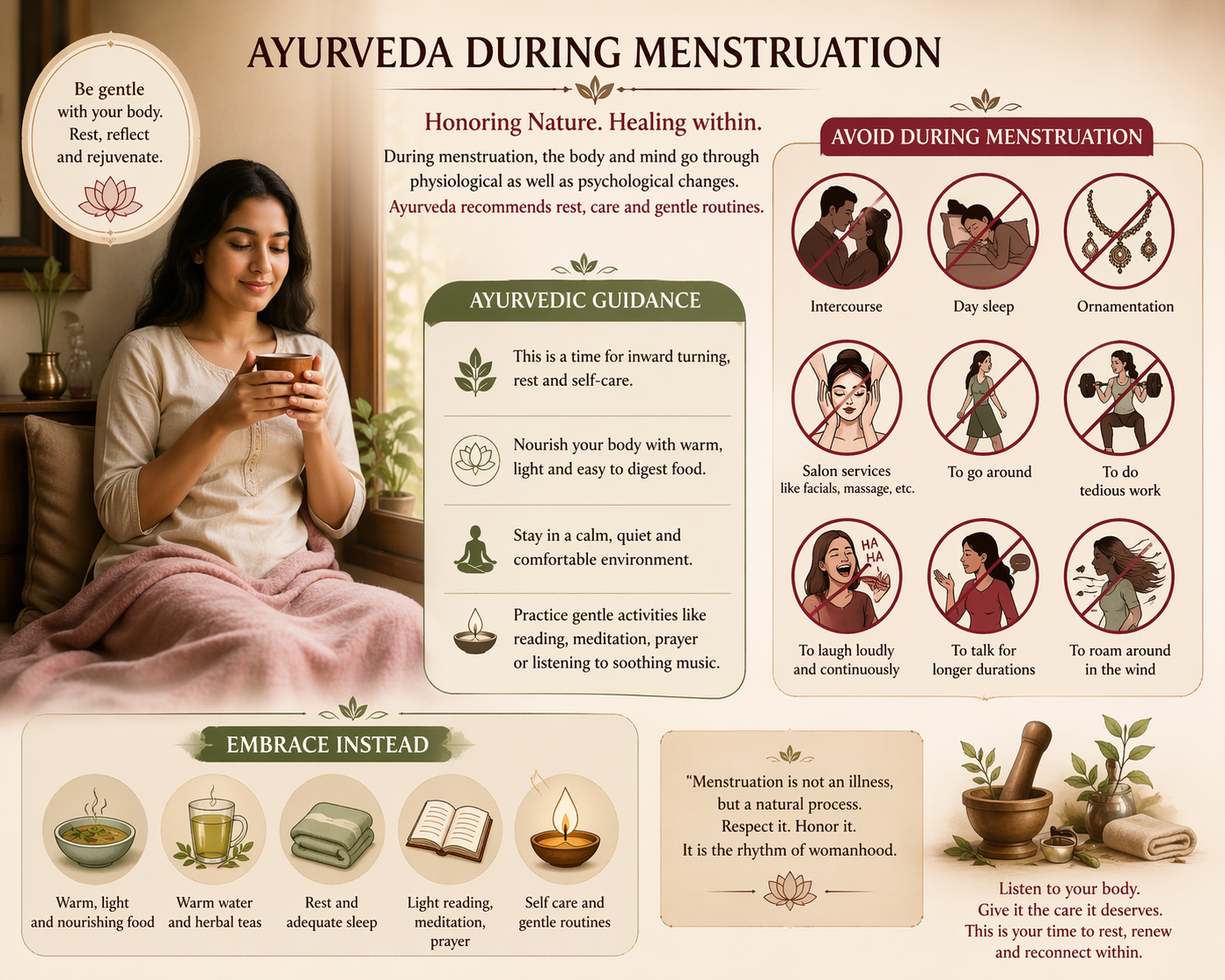 Rajasvala Charya (Behavioral Code of Conduct During Menstruation)